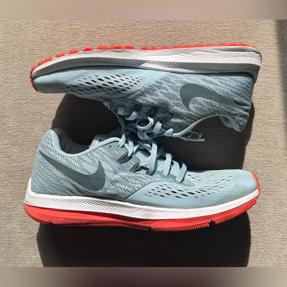 Nike Zoom Winflo Running Shoes Light Blue Coral Men’s Size 7
